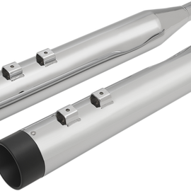 4" Slip-On Mufflers for '95-'16 FL - Chrome/Black