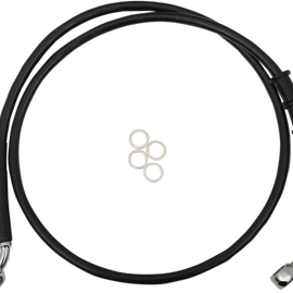 Brake Line - Front - +2" - Black - XL