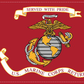 Retired Marine Corps Flag - 6" x 9"