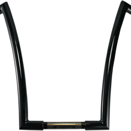 Black 1-1/4" Strip Handlebar With 17" Rise