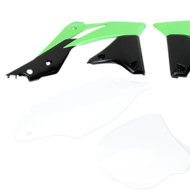 Replacement Body Kit - OEM Green/White/Black - KXF250