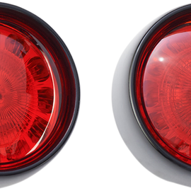 Bullet Turn Signal - 1156 - Gloss Black - Red Lens