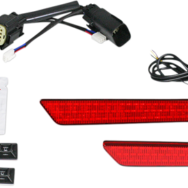 Luces LED Chapas de Alforjas Lente Rojo SS8