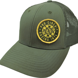 Pro Circuit Global Checkered Hat - Olive - One Size