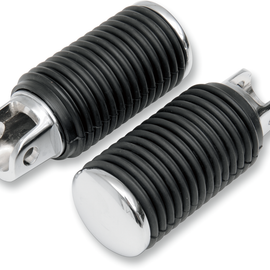 Driver Pegs - Rubber - Chrome End