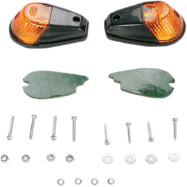 Flush Mount Marker Lights - Black/Amber