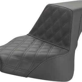 Step Up Seat - Lattice Stitched - Black