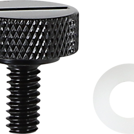 Seat Knob - Black - Slotted - 1/4-20