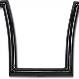 Gloss Black 1-1/2" Strip Handlebar with 14" Rise