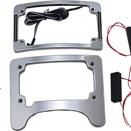 Turn Signal Eliminator/Illuminated Tri-Frame - Chrome