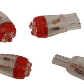 Mini Wedge LED Bulbs - Red