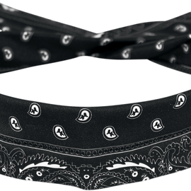 Paisley Tie-On Cooldanna® Head Wrap - Black Paisley