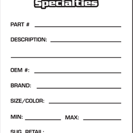 Inventory Re-Order Tags