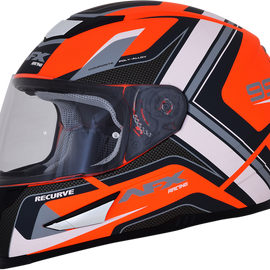 FX-99 Helmet - Recurve - Matte Neon Orange/White - Medium