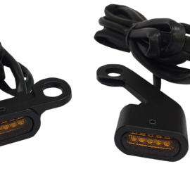 LED Handlebar Marker Lights - Mech. Clutch - Black/Amber