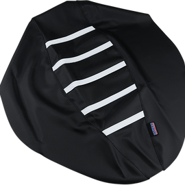 Ribbed Seat Cover - Black/White - Polaris