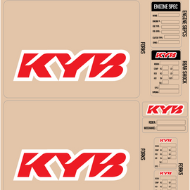 KYB Decal Kit - Red