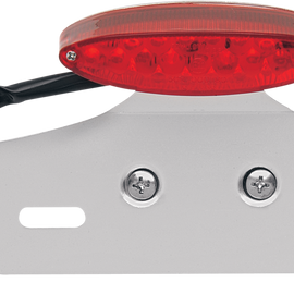 Taillight/License Plate Mount - Cat Eye -Red Lens - Clear LED