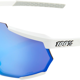Racetrap Sunglasses - Matte White - Blue Mirror Lens
