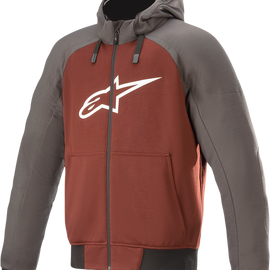 Chrome Hoodie - Gray/Burnt Orange - 2XL