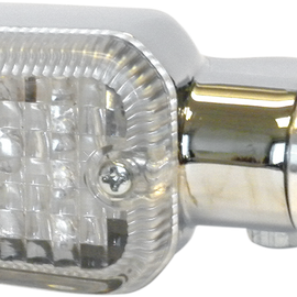 Turn Signal - DOT&E-mark - Single Filament - Chrome/Clear