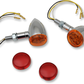 LED Marker Lights - Chrome/Amber or Red