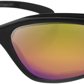 Fat Boy Sunglasses - Matte Black - Purple/Yellow Revo