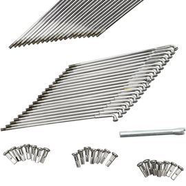 Spoke Set - Front Hub - Drop Center - Chrome - 7.75" x 18" - Wide Glide