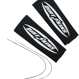 7.5" Standard Dirt Skins™ Fork Covers - 2 mm Neoprene - Black/White