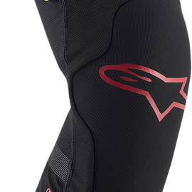 Paragon Plus Knee Guards - Black/Red - Medium