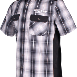 Drag Specialties Flannel Shirt - Black/White - Large