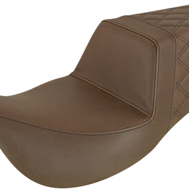 Step Up Seat - Rear Lattice Stitched - Brown - FLH881