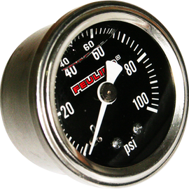 Oil Pressure Gauge - Back Port - Black Face