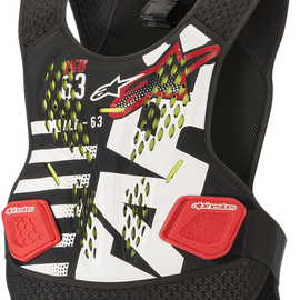 Sequence Chest Protector - Black/White/Red - XL/2XL