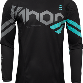 Youth Pulse Cube Jersey - Black/Mint - 2XS