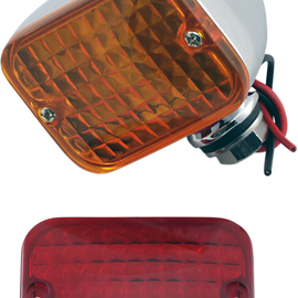 Rectangular Market Light - Dual Filament - Amber/Red