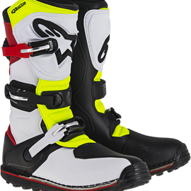 Tech-T Boots - White/Red/Yellow Fluorescent/Black - US 8