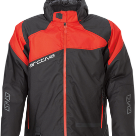 Pivot 5 Hooded Jacket - Black/Red - Small