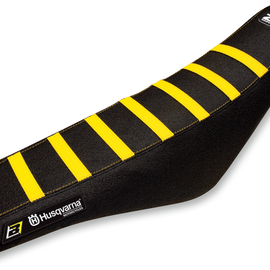 6-Ribbed Seat Cover - Black/Yellow - DRZ 450