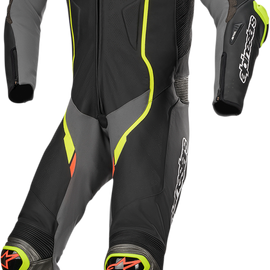GP Pro v2 1-Piece Suit - Black/Gray/Yellow Fluorescent - US 48 / EU 58