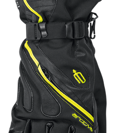 Meridian Gloves - Black/Hi Vis Yellow - Large