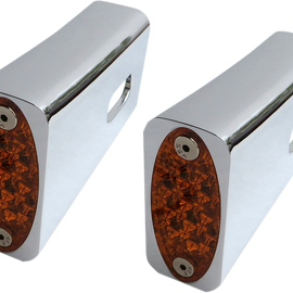 LED Fender Marker Lights 04-20 XL - Chrome - Amber LEDs