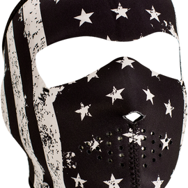 Full-Face Mask - Black/White Flag