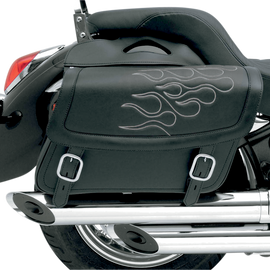 Flame Saddlebag - Silver - Jumbo