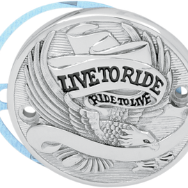 Points Cover 2 Hole Live to Ride Chrome