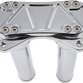 Risers - Threaded - 10" - Gauge Mount - Chrome