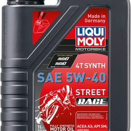 Street Race Synthetic 4T Oil - 5W-40 - 1 L