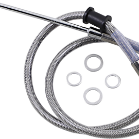 Brake Line - +2" - Stainless Steel - '15-'17 Softail