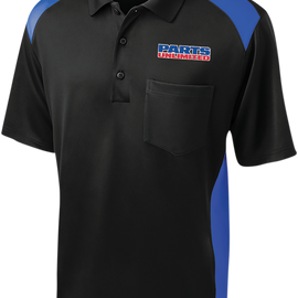 Parts Unlimited Polo Shirt - Black/Blue - Large