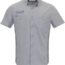 Drag Specialties Vented Shop Shirt - Gray - Medium